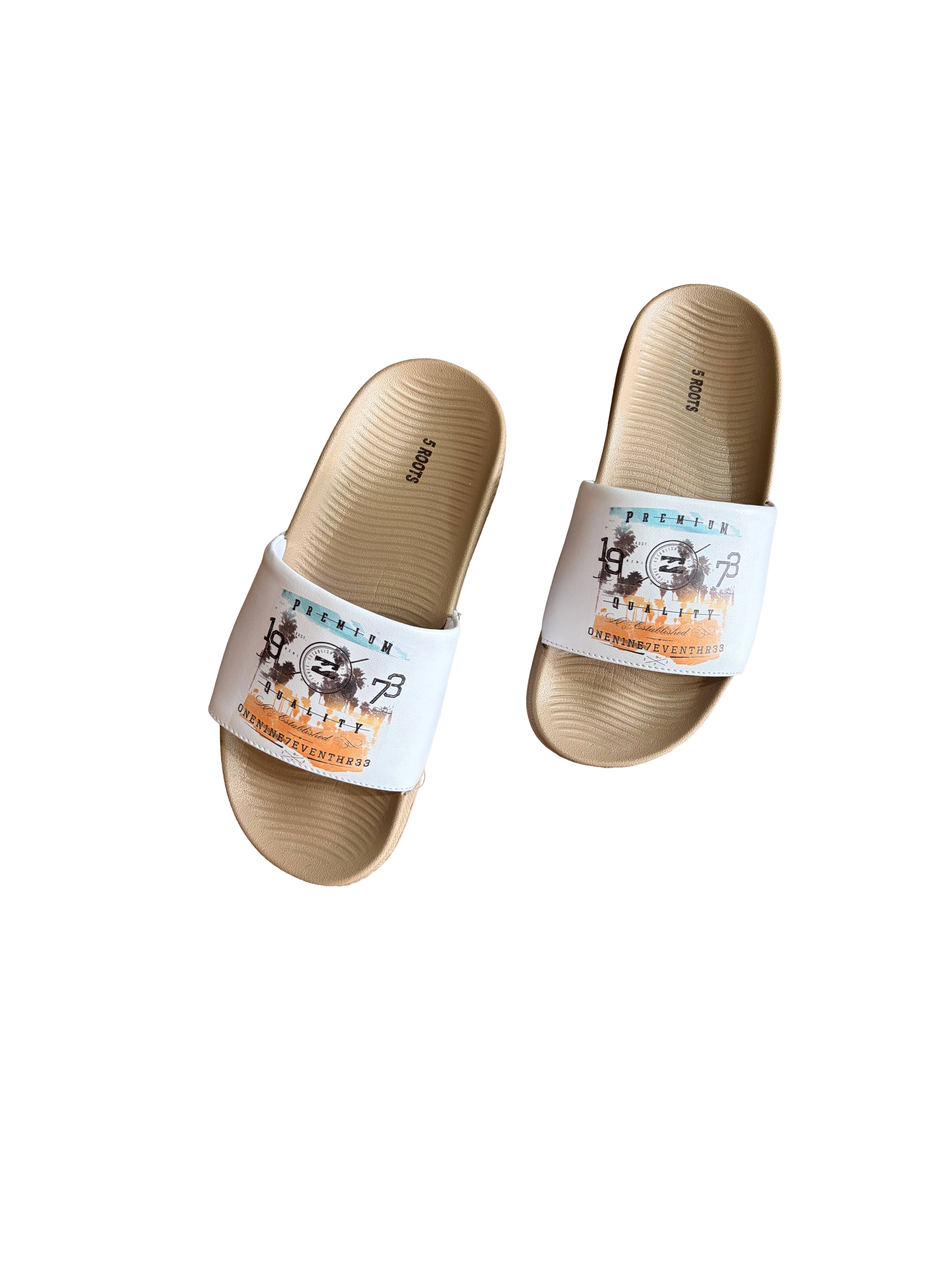5 ROOTS MEN PREMIUM BEIGE SLIDE